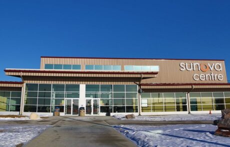 West St. Paul Recreation Centre -Sunova Centre – Front angle View West St. Paul Recreation Centre -Sunova Centre - Front angle View