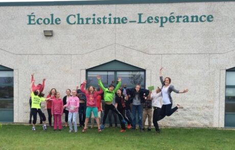 Teachers posing at Ecole Christine Lesperance Teachers posing at Ecole Christine Lesperance