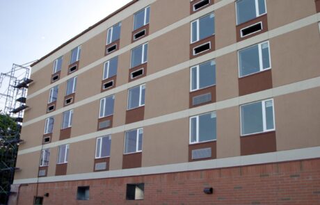 Close up shot of Riverside Lions Estates Building