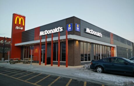 Exterior Shot of Mcdonald’s restaurant Exterior Shot of Mcdonald's restaurant