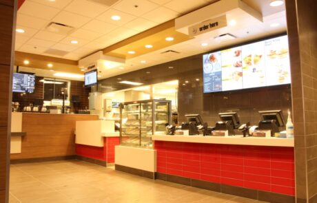 Interior View of Mcdonald’s restaurant Interior View of Mcdonald's restaurant