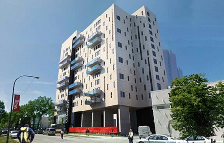 University of Winnipeg Commons Student Housing - Exterior view - Desktop Hero Image