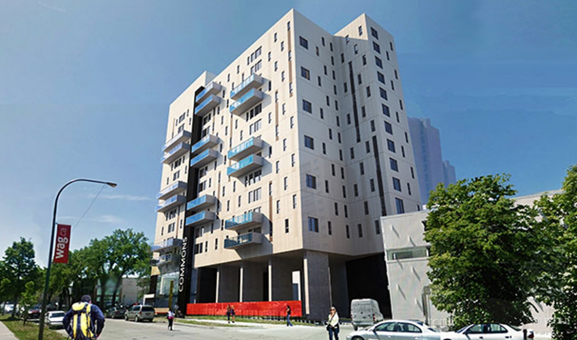 University of Winnipeg Commons Student Housing - Exterior view - Desktop Hero Image