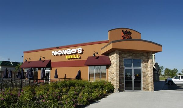 Front angle view of Mongo's grill restaurant